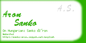 aron sanko business card